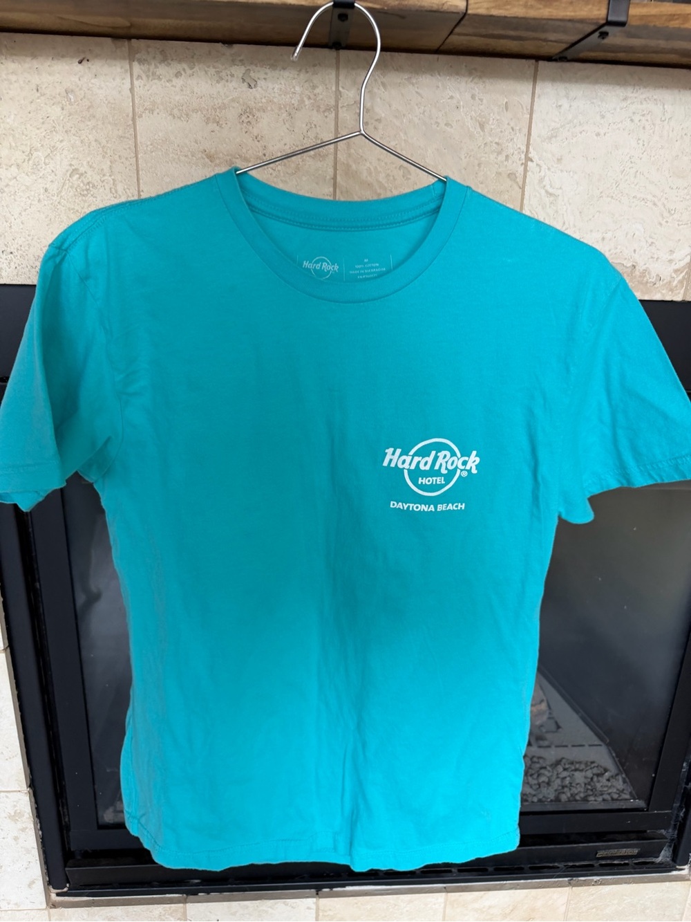 Hard Rock Cafe Teal Daytona Beach Pocket Logo T-Shirt - Men
